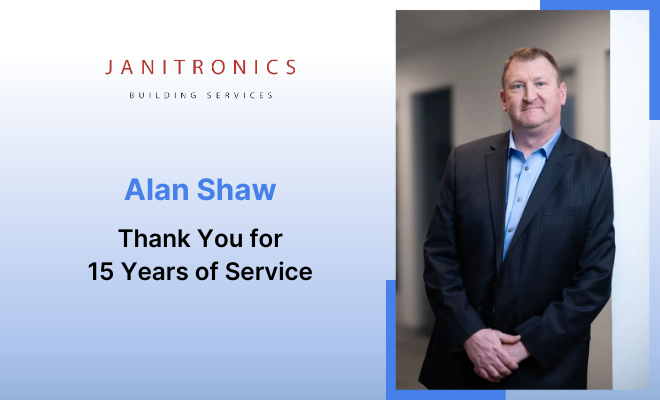 Janitronics celebrates Alan Shaw’s 15-year anniversary with the company