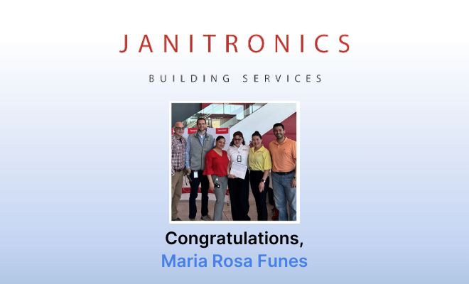 Janitronics congratulates Maria Rosa Funes on her professional achievement